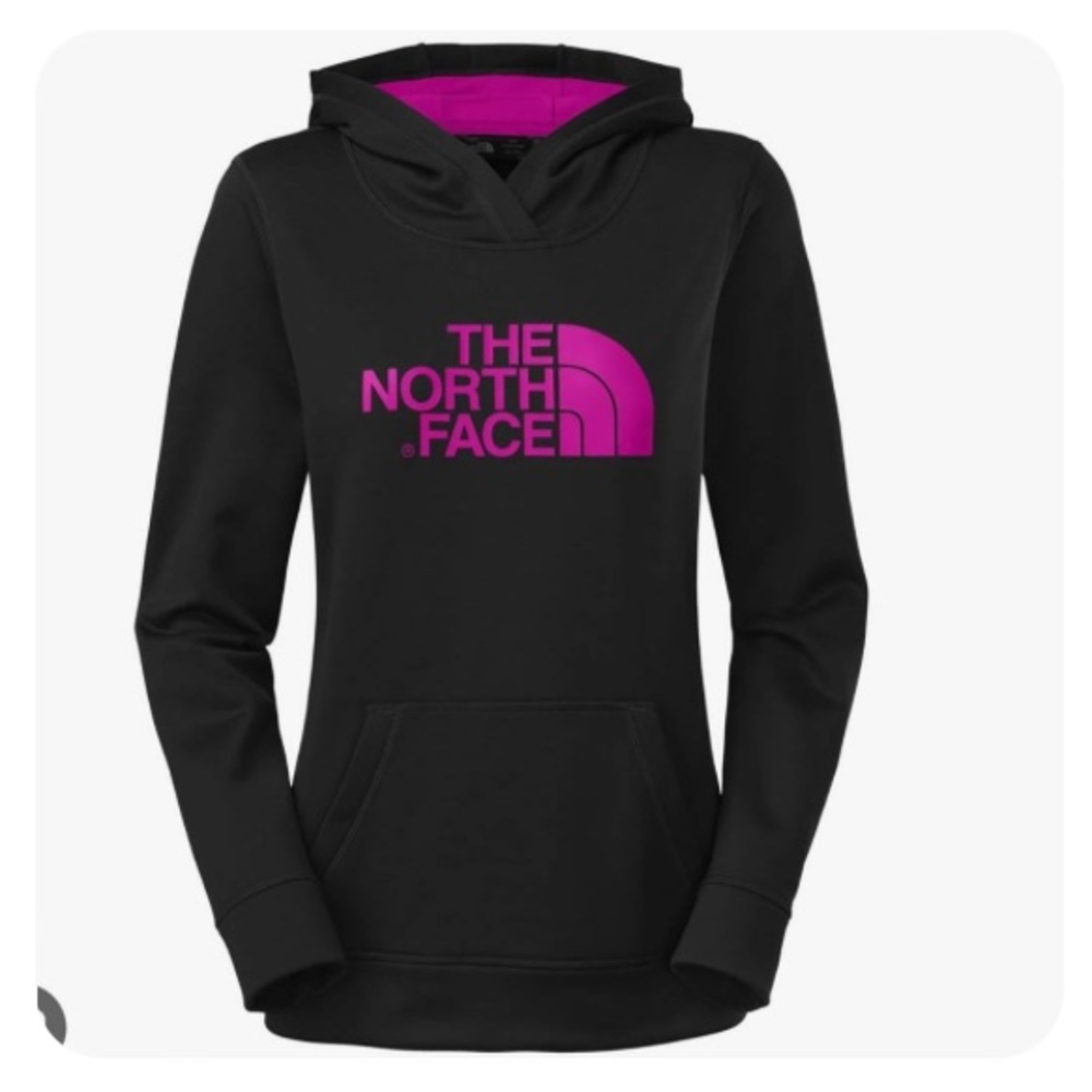 NWOT Black & Pink The North Face Hoodie w/Logo on Front Center & Back Corner